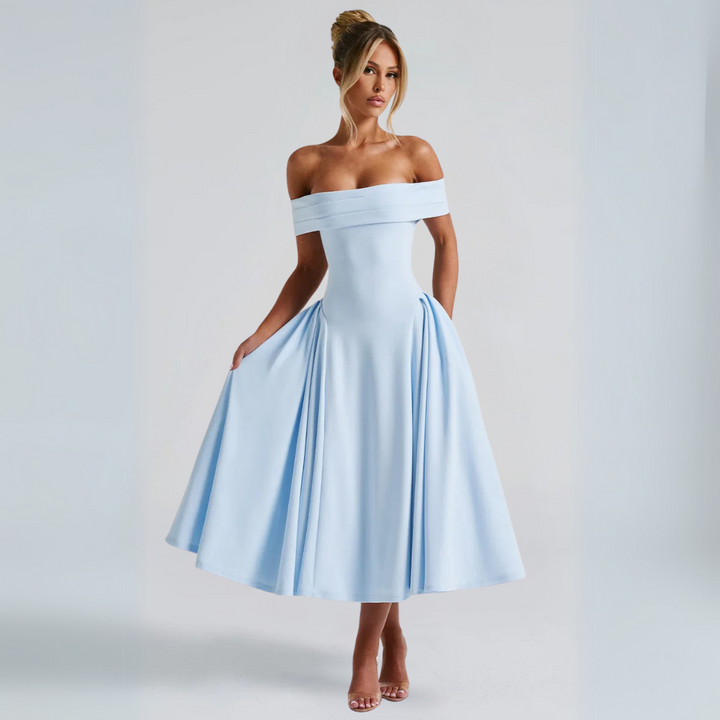 W&W Mode | Midi-Kleid Elegant Blau