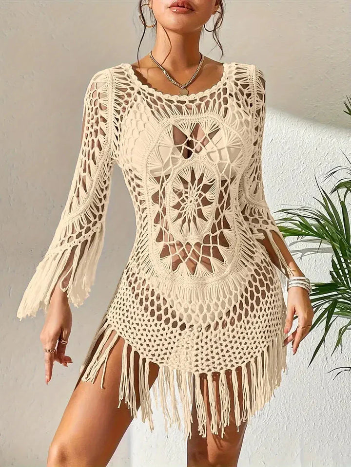 W&W Mode | Cover Up Boho-Stil Langarm Bikini-Cover Up Strand-Outfits