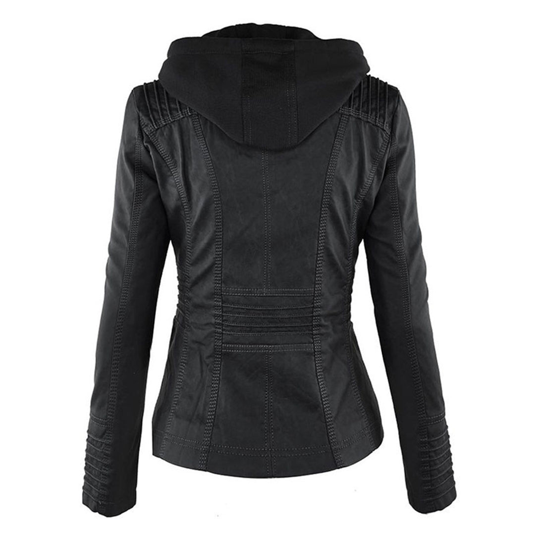 W&W Mode | Damen Lederjacke Mit Kapuze