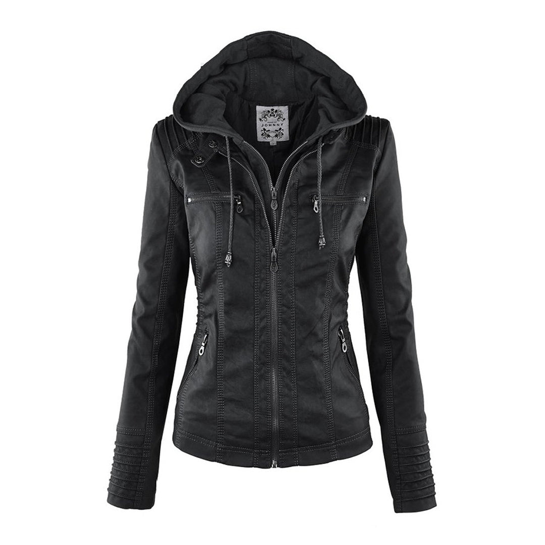W&W Mode | Damen Lederjacke Mit Kapuze