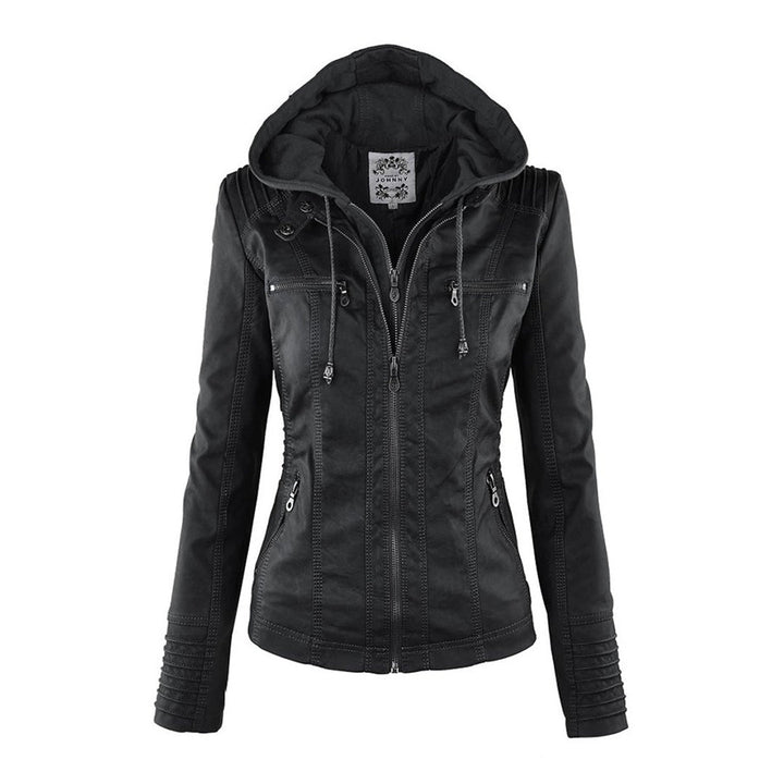 W&W Mode | Damen Lederjacke Mit Kapuze