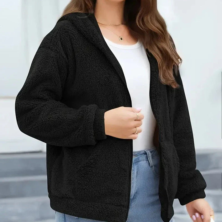 W&W Mode | Freizeit Winter Kapuzenjacke mit Reißverschluss für Frauen