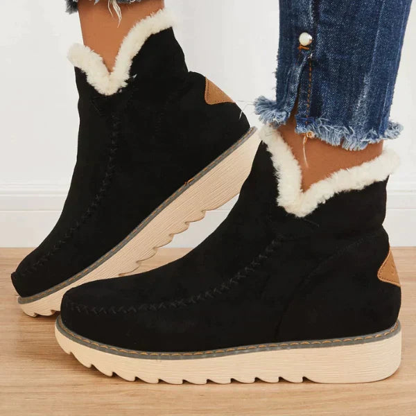 W&W Mode | Bequeme Stiefeletten Mit Futter Aus Fell Für Damen