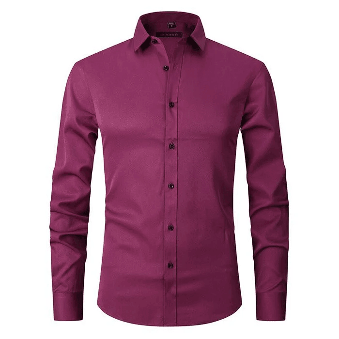 W&W Mode - knitterfreien langärmeligen Poloshirt