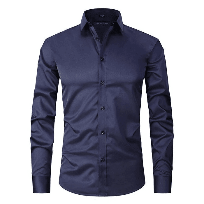 W&W Mode - knitterfreien langärmeligen Poloshirt