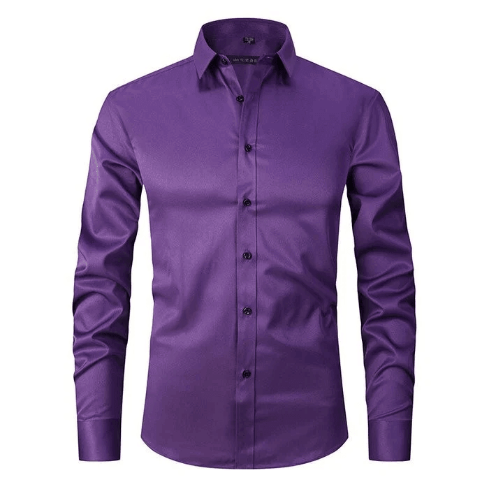 W&W Mode - knitterfreien langärmeligen Poloshirt