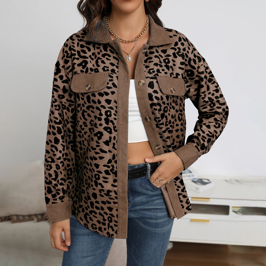 W&W Mode | Stilvolle Damenjacke mit Leopardenmuster