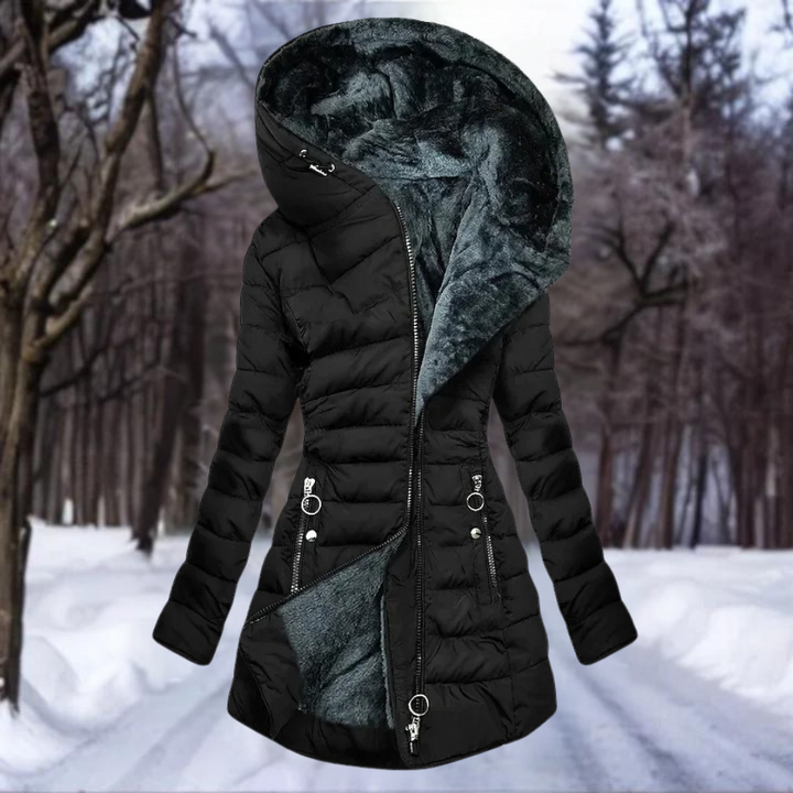 W&W Mode - Eleganter Plüschmantel Für Damen