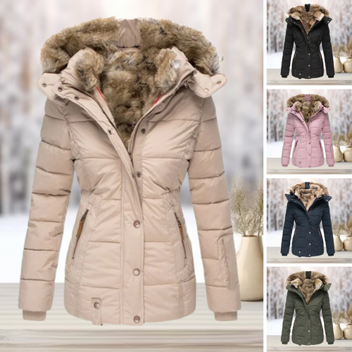 W&W Mode | Elegante Winter-Pelzjacke mit Kapuze 2024