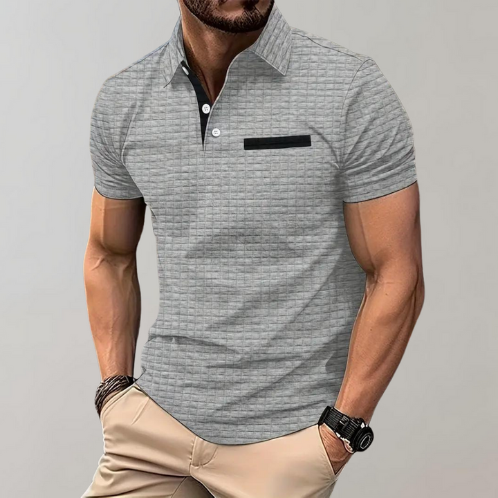 W&W Mode - Texturiertes Poloshirt