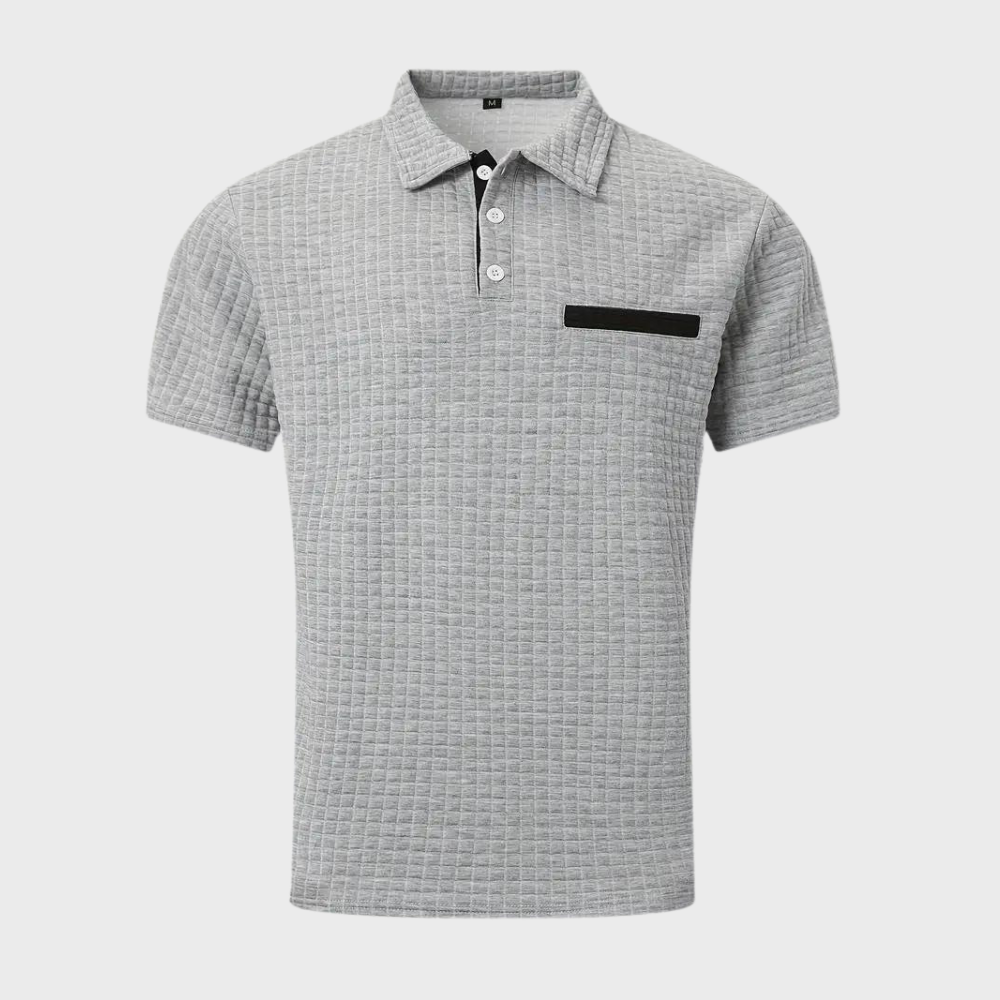 W&W Mode - Texturiertes Poloshirt