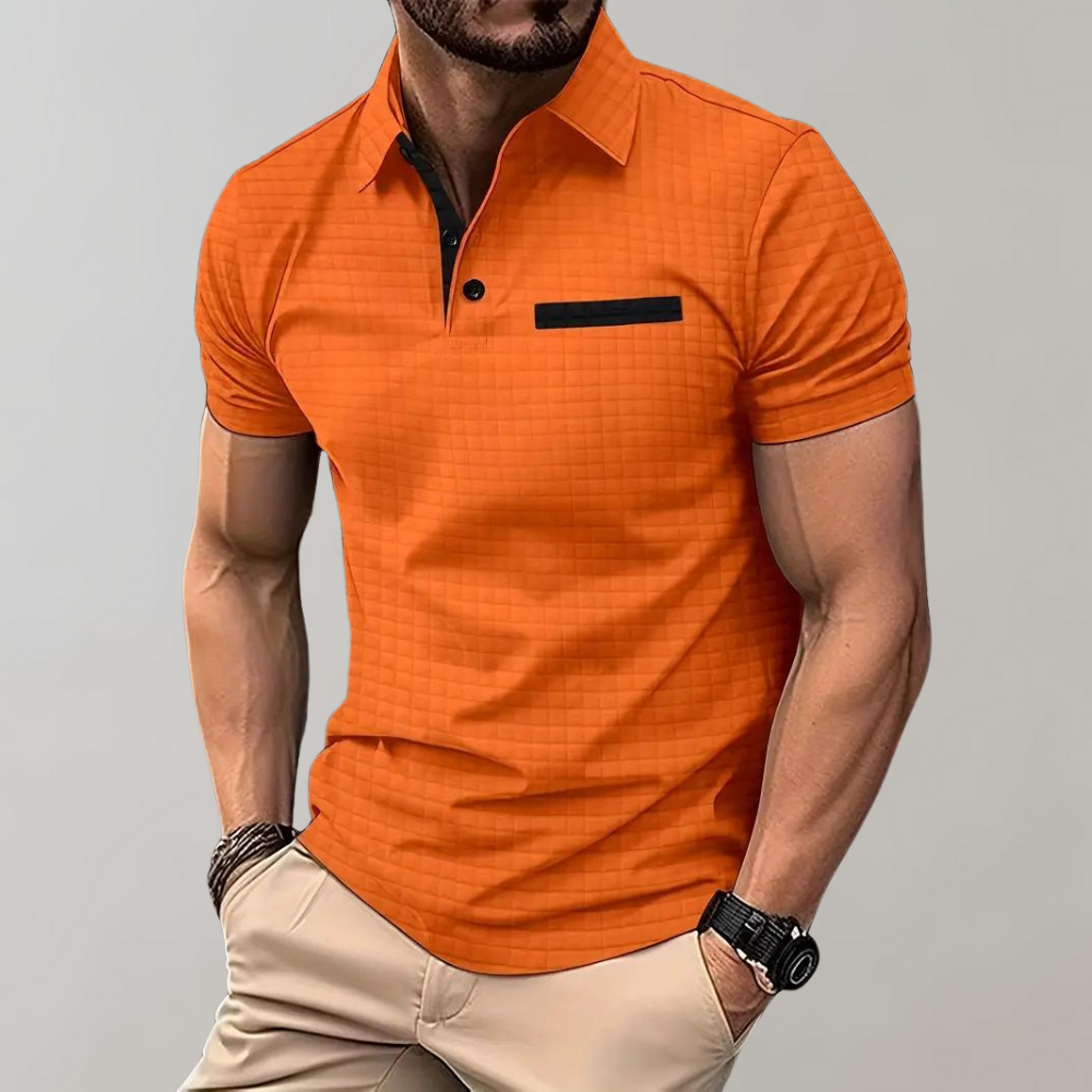 W&W Mode - Texturiertes Poloshirt