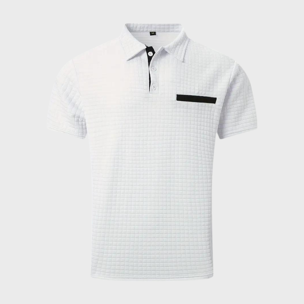 W&W Mode - Texturiertes Poloshirt
