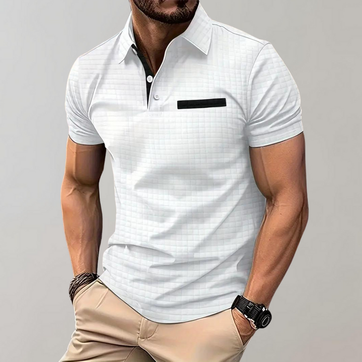 W&W Mode - Texturiertes Poloshirt
