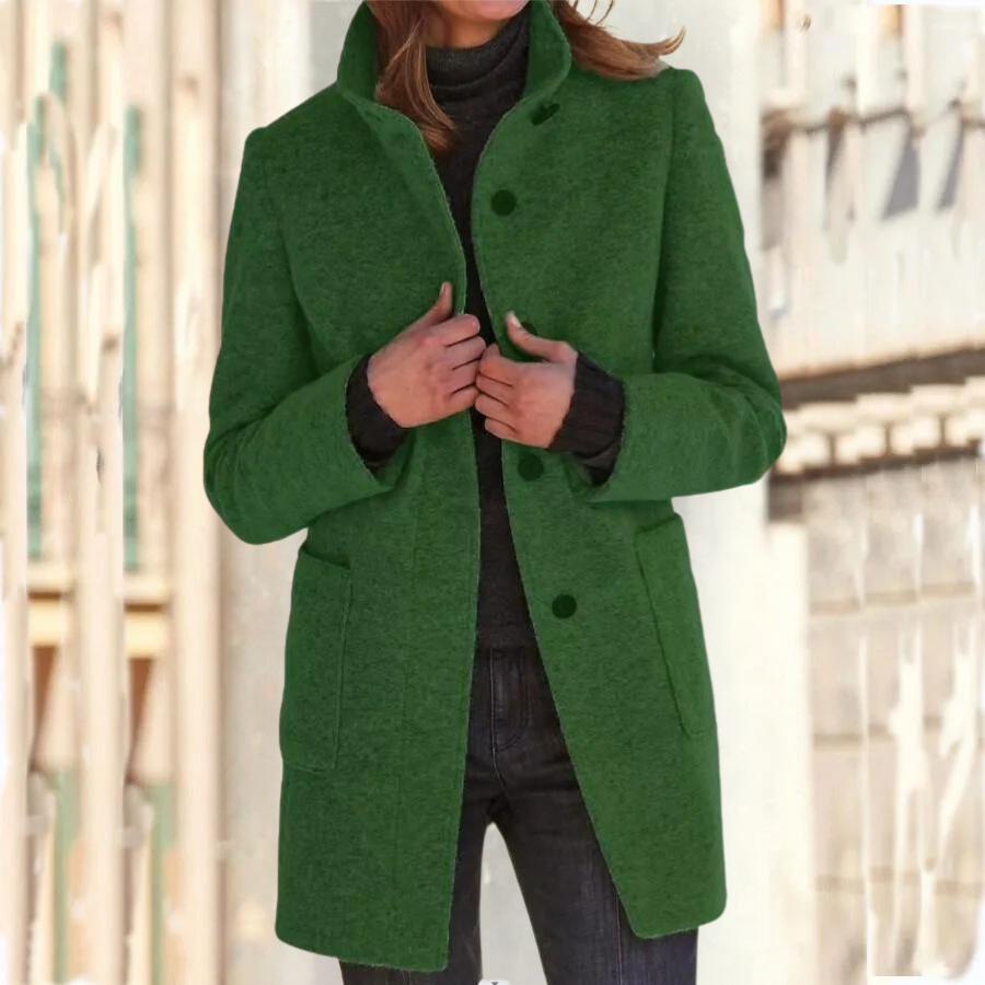 W&W Mode | Eleganter Stehkragenmantel für Damen