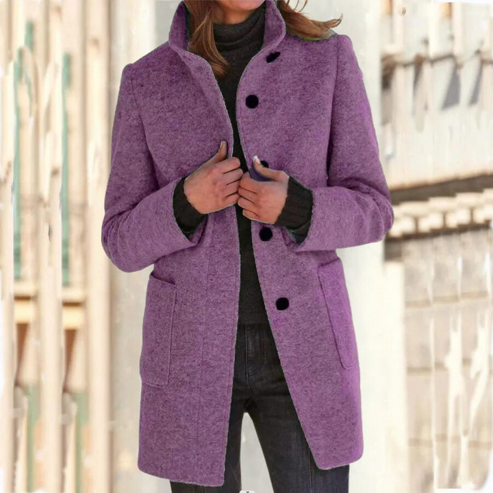 W&W Mode | Eleganter Stehkragenmantel für Damen