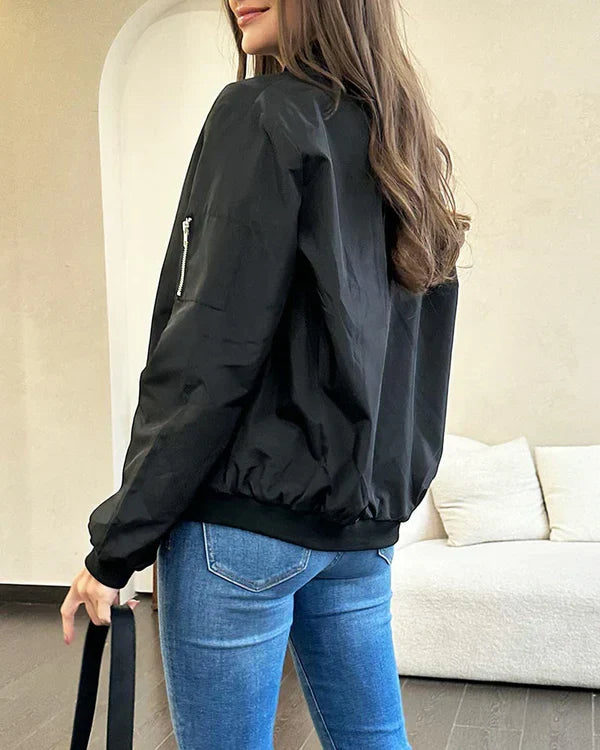 W&W Mode - Stilvolle Klassische Bomberjacke Mit Taschen - Perfekt Für Jede Gelegenheit