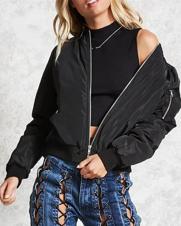 W&W Mode - Stilvolle Klassische Bomberjacke Mit Taschen - Perfekt Für Jede Gelegenheit