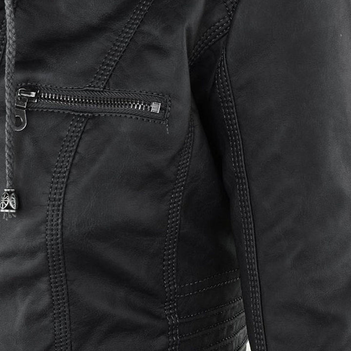 W&W Mode | Damen Lederjacke Mit Kapuze