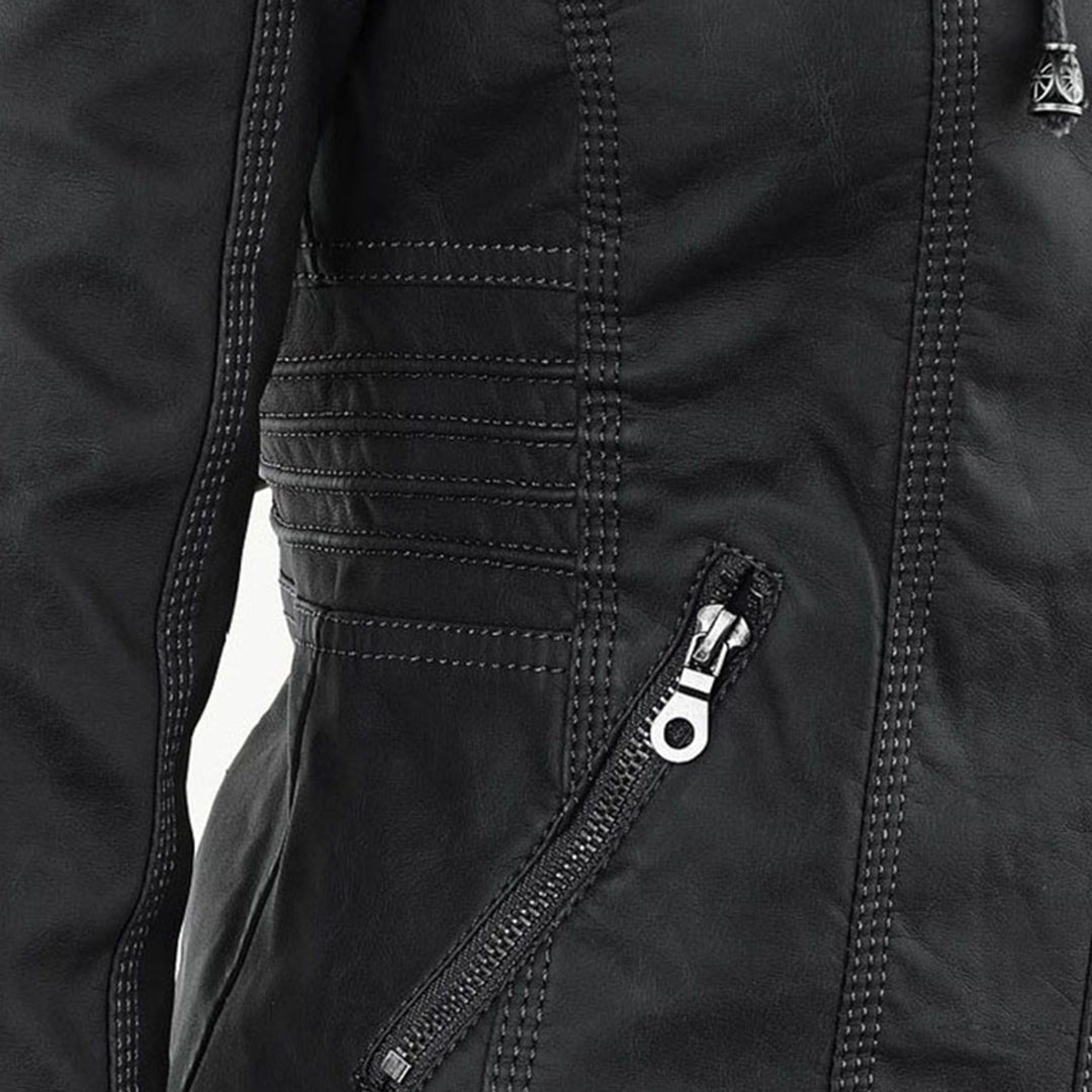 W&W Mode | Damen Lederjacke Mit Kapuze
