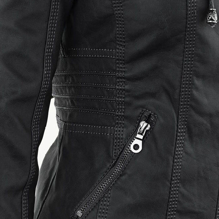 W&W Mode | Damen Lederjacke Mit Kapuze