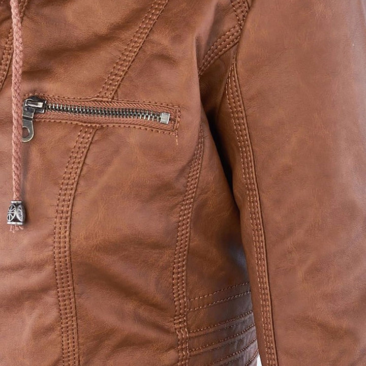 W&W Mode | Damen Lederjacke Mit Kapuze