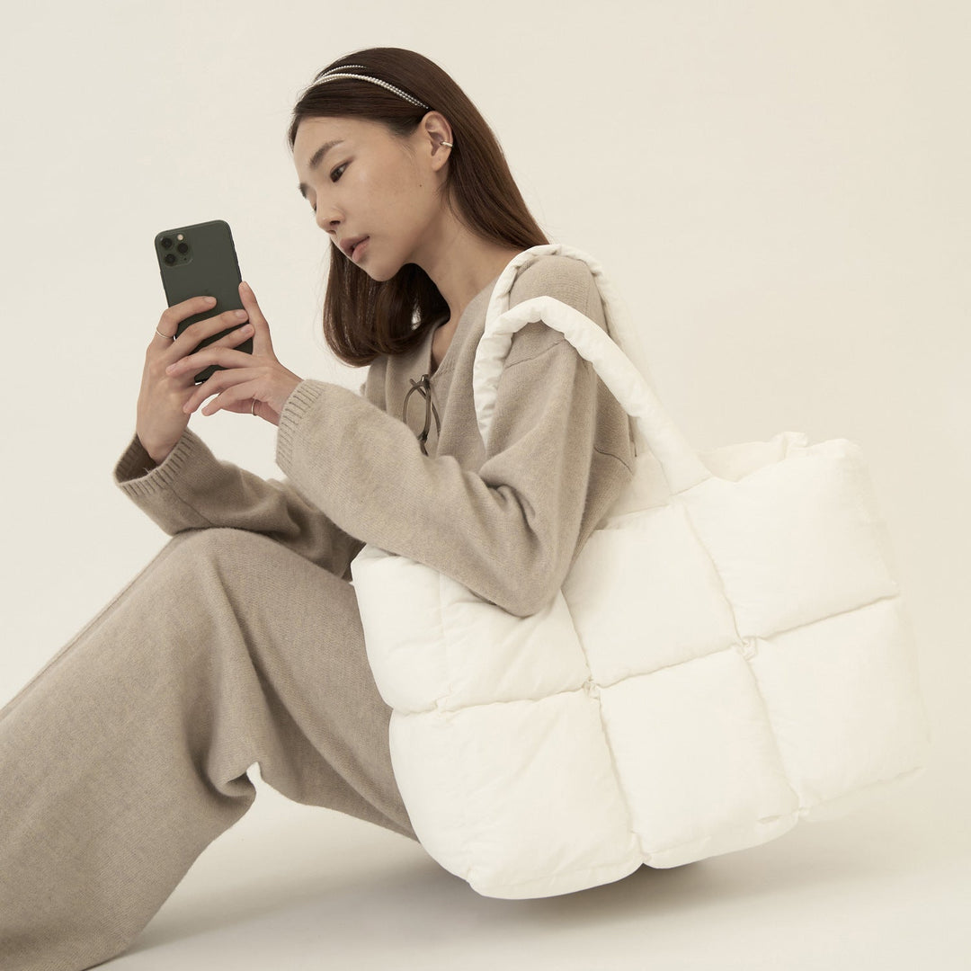 W&W Mode | Puffer Schultertasche für Damen - Stilvolle und geräumige Handtasche
