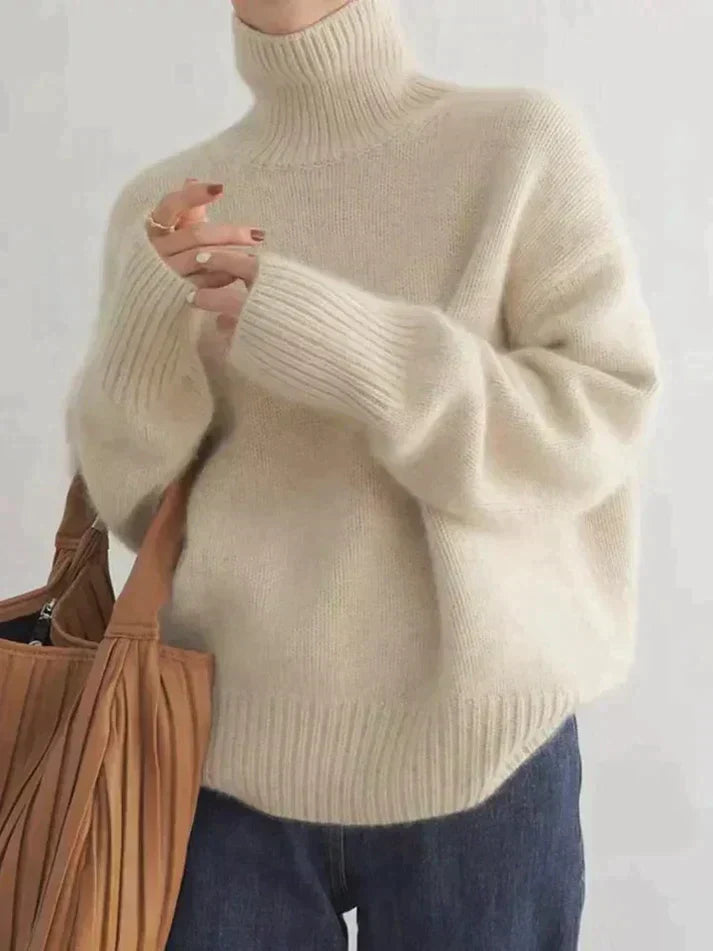 Eleganter Rollkragenpullover aus edlem Mischgewebe