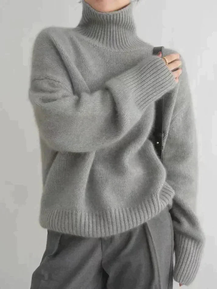 Eleganter Rollkragenpullover aus edlem Mischgewebe
