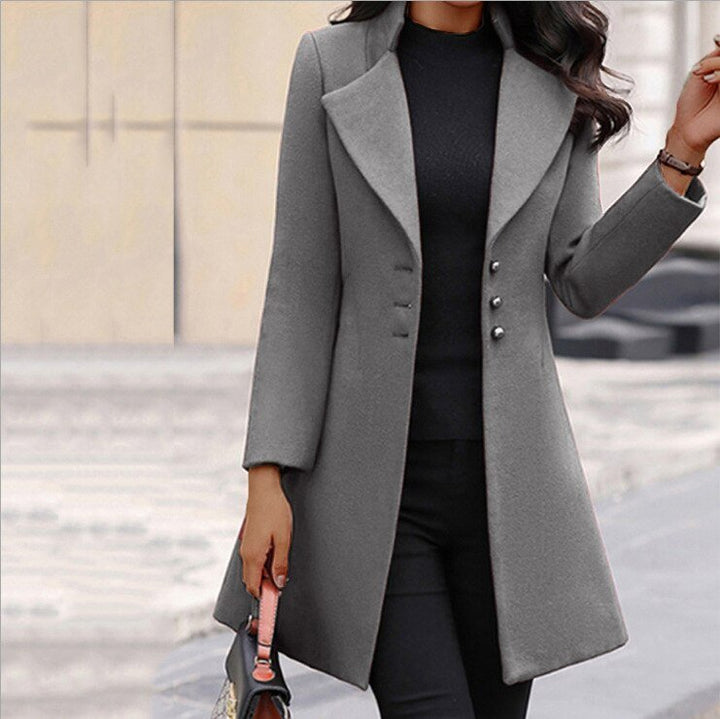 W&W Mode - Elegante einreihige Wolljacke für den Winter