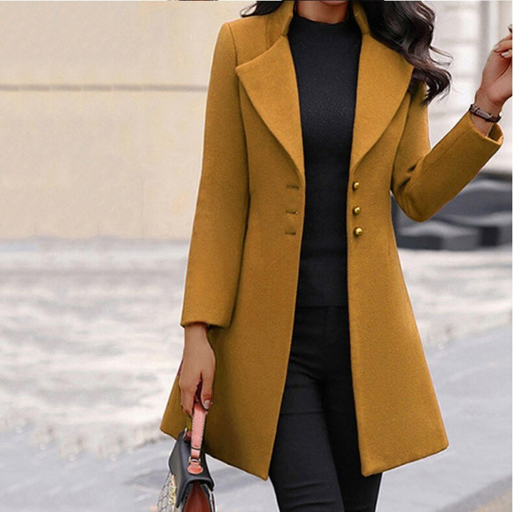 W&W Mode - Elegante einreihige Wolljacke für den Winter