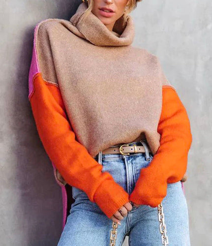 W&W Mode - Atemberaubender Farbblock-Pullover