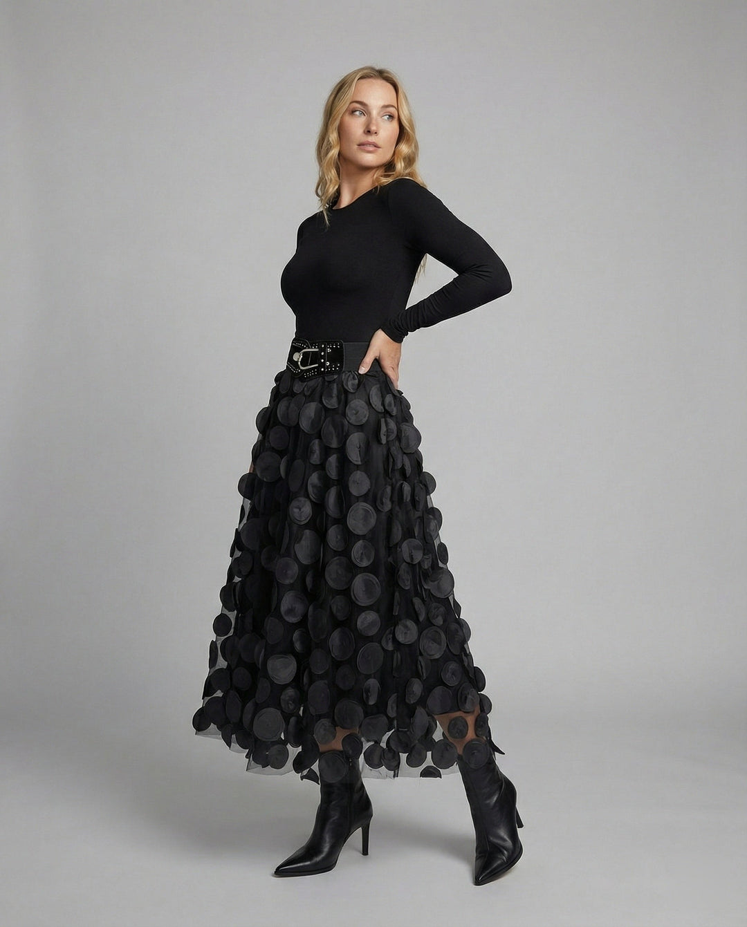 Damen Rock aus Baumwolle mit Punkte-Muster & Femininer Passform | W&W Mode