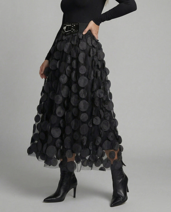 Damen Rock aus Baumwolle mit Punkte-Muster & Femininer Passform | W&W Mode