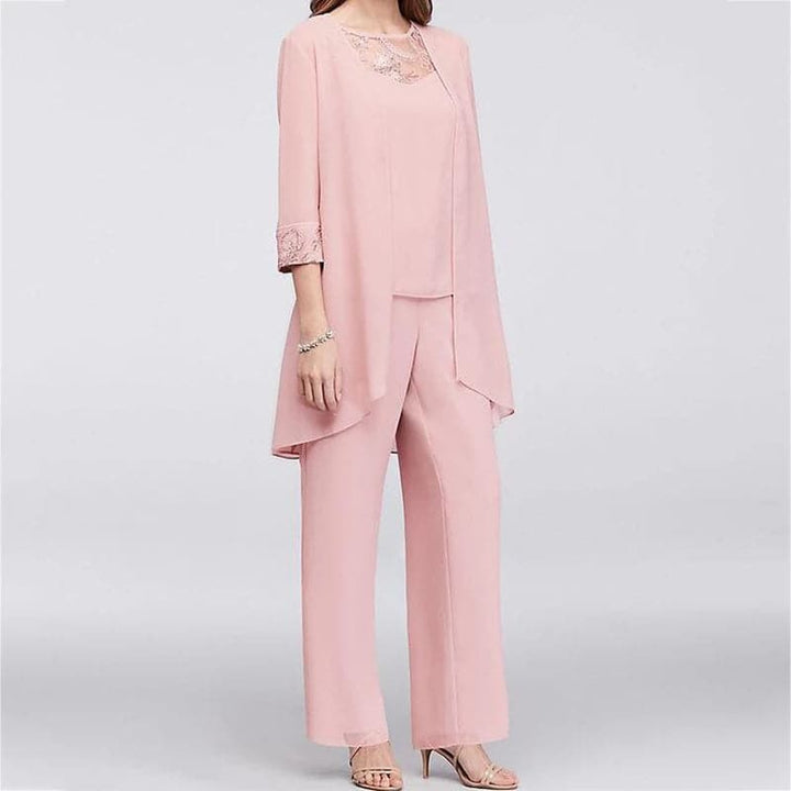 W&W Mode | Overall 3 Teile Set Elegante Jacke & Spitze Oben Lockere Passform