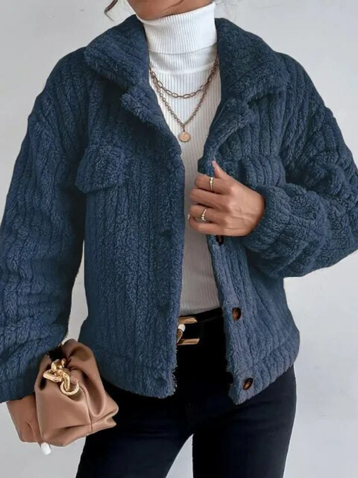 Teddy Jacke | Kurze Kunstpelzjacke für Frauen für den Herbst