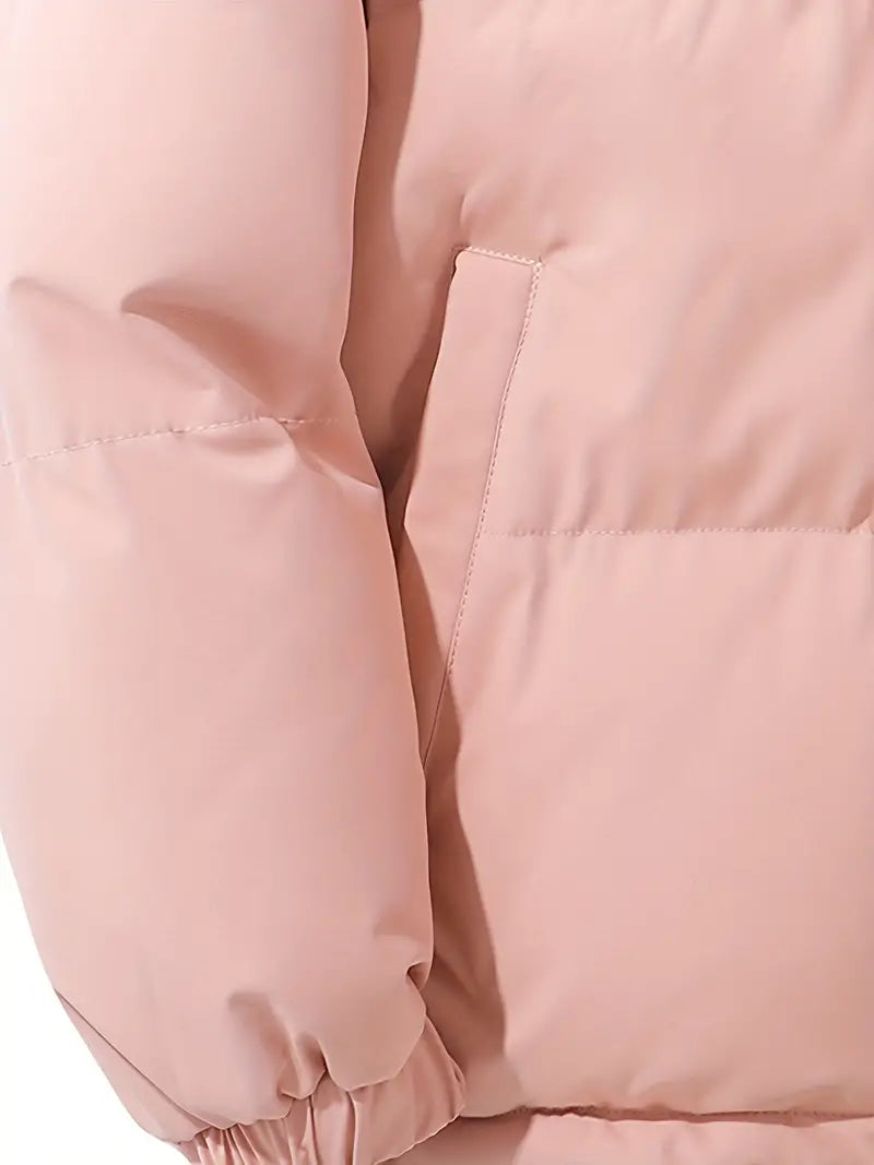 Damen-Pufferjacke aus 100 % Polyester für den Winter