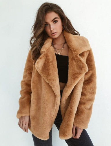 W&W Mode | Luxusmantel Aus Kunstpelz