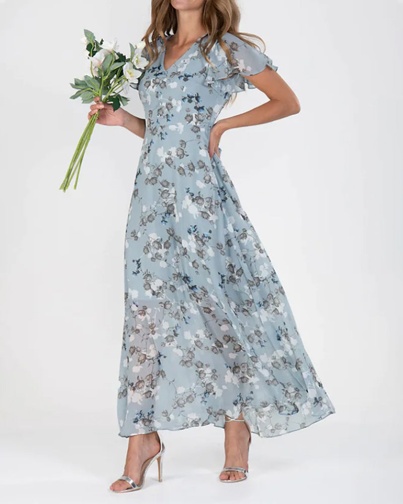W&W Mode | Geblümtes Chiffonkleid für Damen