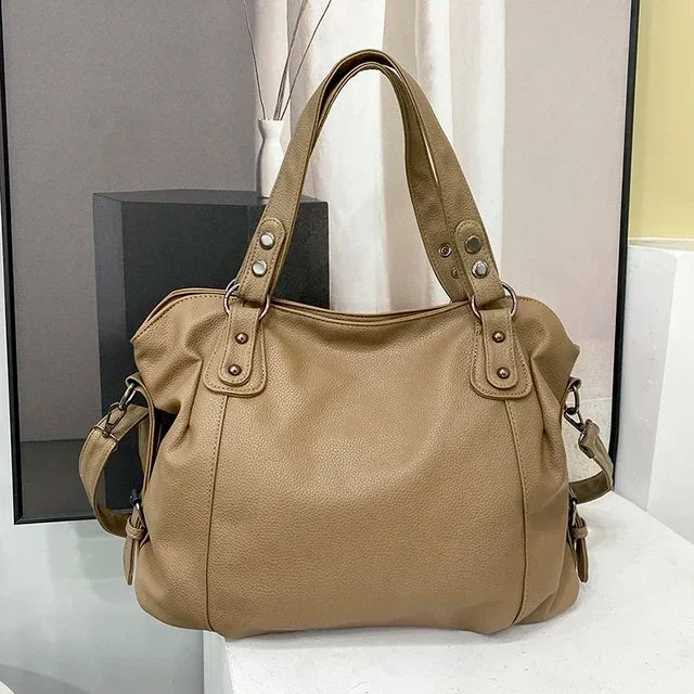 W&W Mode – Hobo-Schultertasche aus Leder für Damen
