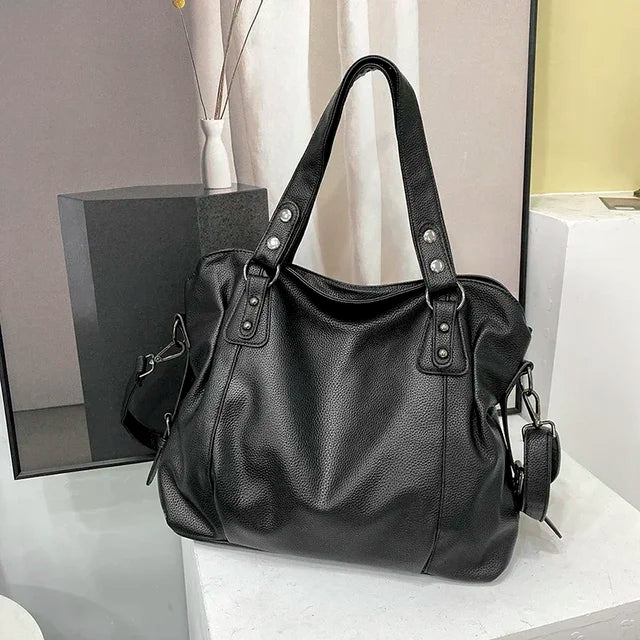 W&W Mode – Hobo-Schultertasche aus Leder für Damen