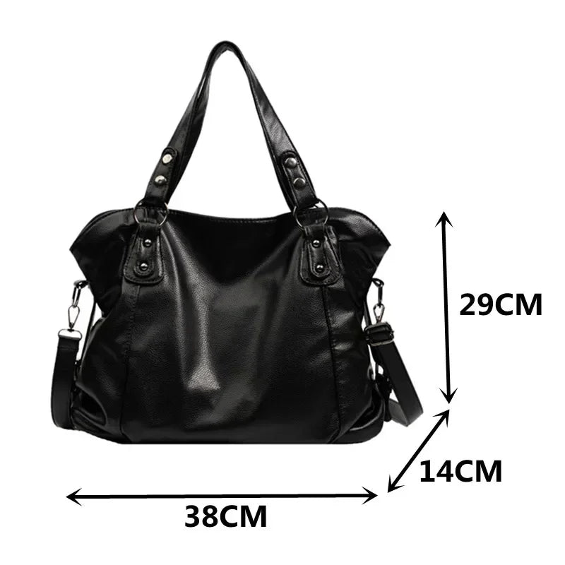 W&W Mode – Hobo-Schultertasche aus Leder für Damen