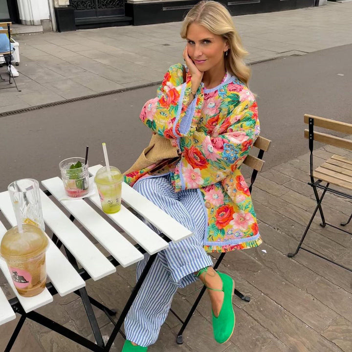 Damen Frühlingsjacke mit Muster