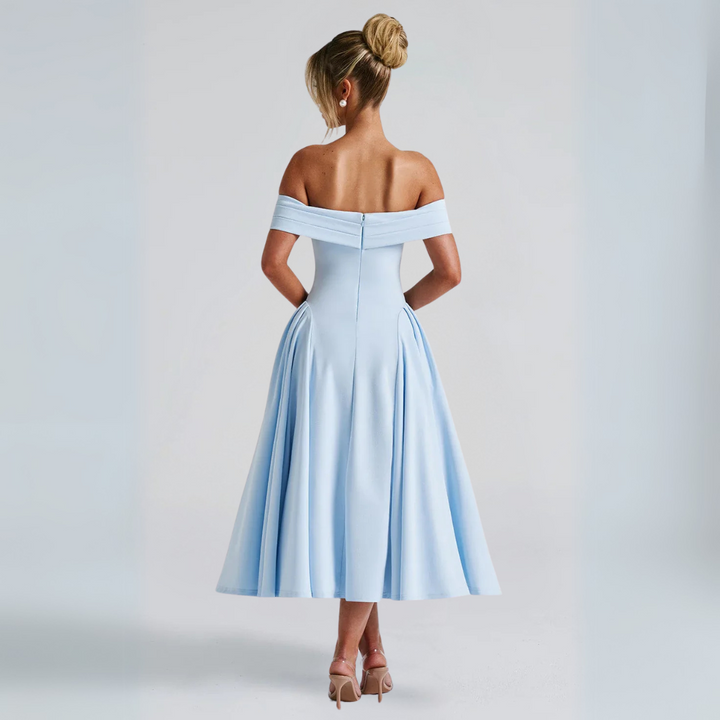 W&W Mode | Midi-Kleid Elegant Blau