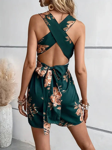 W&W Mode | Playsuit, V-Hals, Rückenfrei, Party-Jumpsuit, Sommer-Jumpsuit