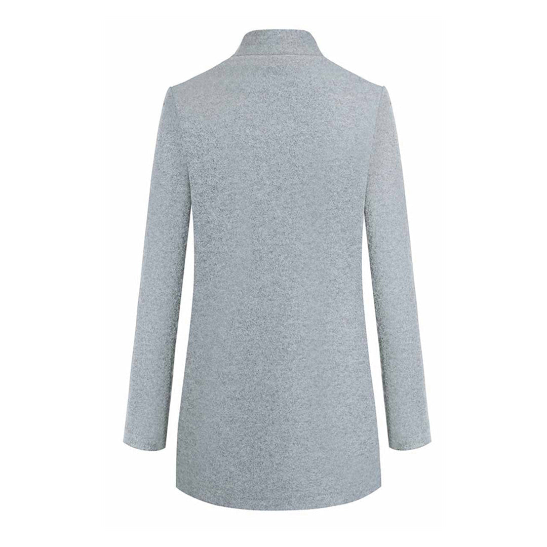 W&W Mode - Damen klassischer kragenloser Mantel