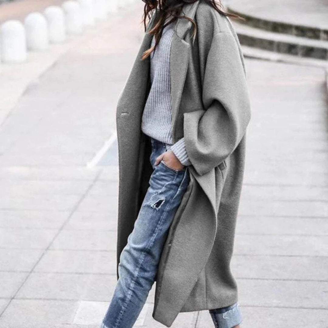 Damen Winter-Trenchcoat mit wärmendem Stoff