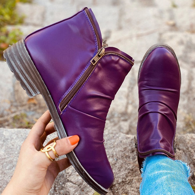 W&W Mode - Damen Reißverschluss Stiefeletten