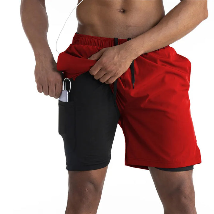 W&W Mode | 2 in 1 Laufshorts Mit Sicherer Tasche Leicht & Atmungsaktiv