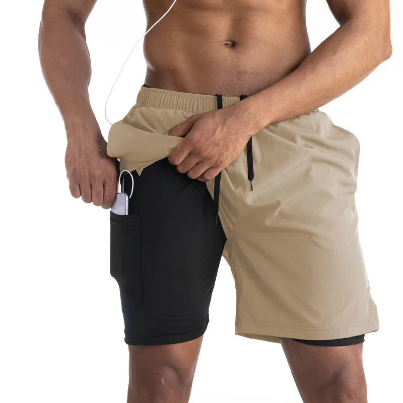 W&W Mode | 2 in 1 Laufshorts Mit Sicherer Tasche Leicht & Atmungsaktiv